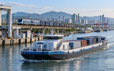 China prepara revolução nos transportes com navios elétricos, locomotivas a hidrogênio e corredores de navegação sem emissões até 2030